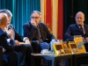 30.11.2024 Szczecin. Dom Kultury 13 Muz. Szczecińskie spotkania literackie 13 Muz: Z górnej półki / eleWator 40 / Roman Ciepliński / Janusz Drzewucki. Fot. Robert Stachnik.